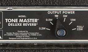 Fender Tone Master Deluxe Reverb Amp Rear Panel
