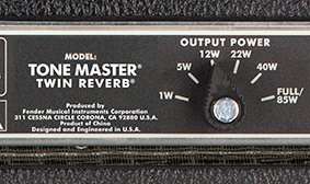 Tone Master Twin Reverb Amp Rear View